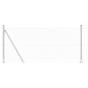 Jeu de Poteaux de Clôture Argent 25 x 1 m Acier galvanisé 