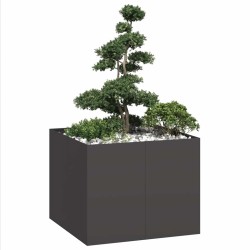 Jardinière noir 100x100x80 cm acier 