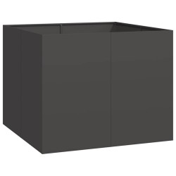 Jardinière noir 100x100x80 cm acier 