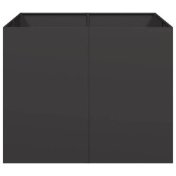 Jardinière noir 100x100x80 cm acier 