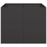 Jardinière noir 100x100x80 cm acier 