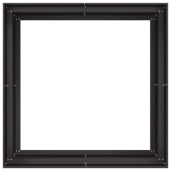 Jardinière noir 100x100x80 cm acier 