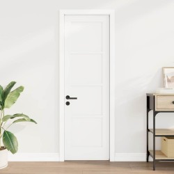Porte intérieure 'ORKDAL'blanche 61x198.5x4 cm en bois massif de pin 