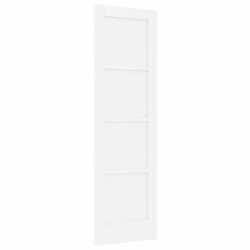 Porte intérieure 'ORKDAL'blanche 61x198.5x4 cm en bois massif de pin 