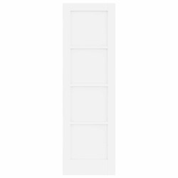 Porte intérieure 'ORKDAL'blanche 61x198.5x4 cm en bois massif de pin 