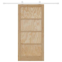 Porte coulissante avec matériel 'ORKDAL'en bois massif de pin 