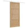 Porte coulissante avec matériel 'ORKDAL'en bois massif de pin 