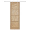 Porte coulissante avec quincaillerie 78 x 232 cm en pin massif 