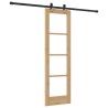 Porte Coulissante avec Ensemble de Quincaillerie 61x198,5 cm Bois Massif en Pin 
