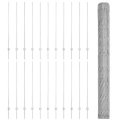 Poteaux de clôture 22 pcs U-Channel 140 cm Acier galvanisé 