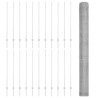 Poteaux de clôture 22 pcs U-Channel 140 cm Acier galvanisé 