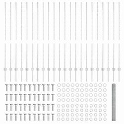 Poteaux de clôture 22 pcs U-Channel 140 cm Acier galvanisé 