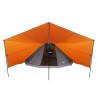 Tente familiale Tipi grise et orange, imperméable pour 12 personnes. 