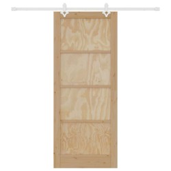 Porte coulissante avec kit de matériel 86x211 cm en pin massif 