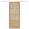 Porte coulissante avec kit de matériel 86x211 cm en pin massif 