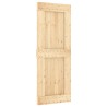 Porte coulissante et kit de quincaillerie 80x210 cm pin massif 