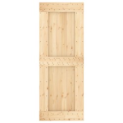 Porte coulissante et kit de quincaillerie 80x210 cm pin massif 
