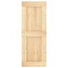 Porte coulissante et kit de quincaillerie 80x210 cm pin massif 