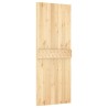 Porte coulissante et kit de quincaillerie 80x210 cm pin massif 