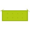 Banc Batavia avec coussin vert vif 120 cm Bois de teck massif 