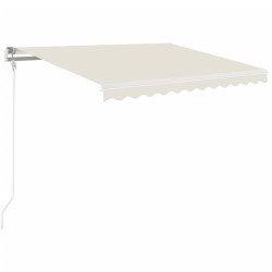 Auvent manuel rétractable 350x250 cm Crème 