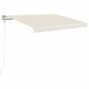 Auvent manuel rétractable 350x250 cm Crème 