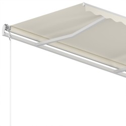 Auvent manuel rétractable 350x250 cm Crème 