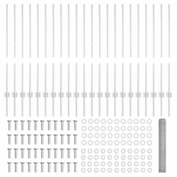 Poteaux de clôture 10 pcs U-Channel 120 cm en acier galvanisé 
