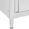 Table de travail commerciale avec armoire 60x60x96 cm Inox 