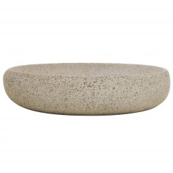 Vasque à poser sable ovale 59x40x15 cm céramique 