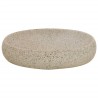 Vasque à poser sable ovale 59x40x15 cm céramique 