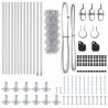 Jeu de Poteaux de Clôture Argent 25 x 0.6 m Acier galvanisé 