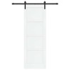 Porte Coulissante avec Quincaillerie Blanche 73,5 x 211 cm en Bois Massif Pin 