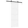 Porte Coulissante avec Quincaillerie Blanche 73,5 x 211 cm en Bois Massif Pin 