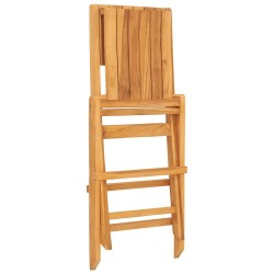 Chaises de jardin pliantes lot de 4 47x61x90cm bois massif teck 