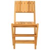 Chaises de jardin pliantes lot de 4 47x61x90cm bois massif teck 