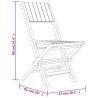 Chaises de jardin pliantes lot de 4 47x61x90cm bois massif teck 