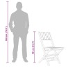 Chaises de jardin pliantes lot de 4 47x61x90cm bois massif teck 