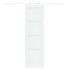 Porte coulissante avec kit de quincaillerie blanche 61x198,5 cm bois massif pin 