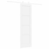 Porte coulissante avec kit de quincaillerie blanche 61x198,5 cm bois massif pin 