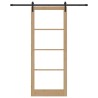 Porte coulissante avec set de matériel 'ORKDAL'Bois massif et verre 