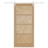 Porte Coulissante avec Kit de Quincaillerie 93x202 cm Bois Massif Pin 