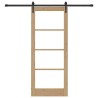 Porte coulissante avec kit de quincaillerie 83x202 cm en pin massif 