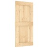 Porte coulissante et kit de quincaillerie 95x210 cm pin massif 