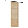 Porte coulissante avec matériel 83x232 cm Bois massif de pin 