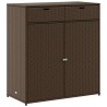 Armoire de rangement jardin marron 105x55x113 cm résine tressée 