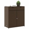 Armoire de rangement jardin marron 105x55x113 cm résine tressée 