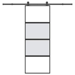 Porte coulissante kit de quincaillerie trempé verre aluminium 