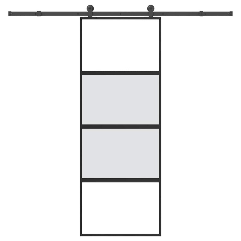 Porte coulissante kit de quincaillerie trempé verre aluminium 