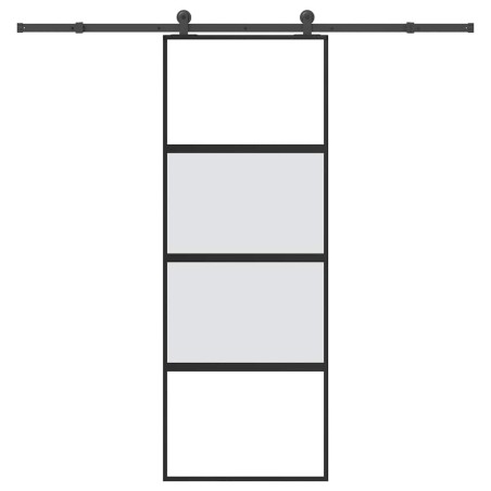 Porte coulissante kit de quincaillerie trempé verre aluminium 